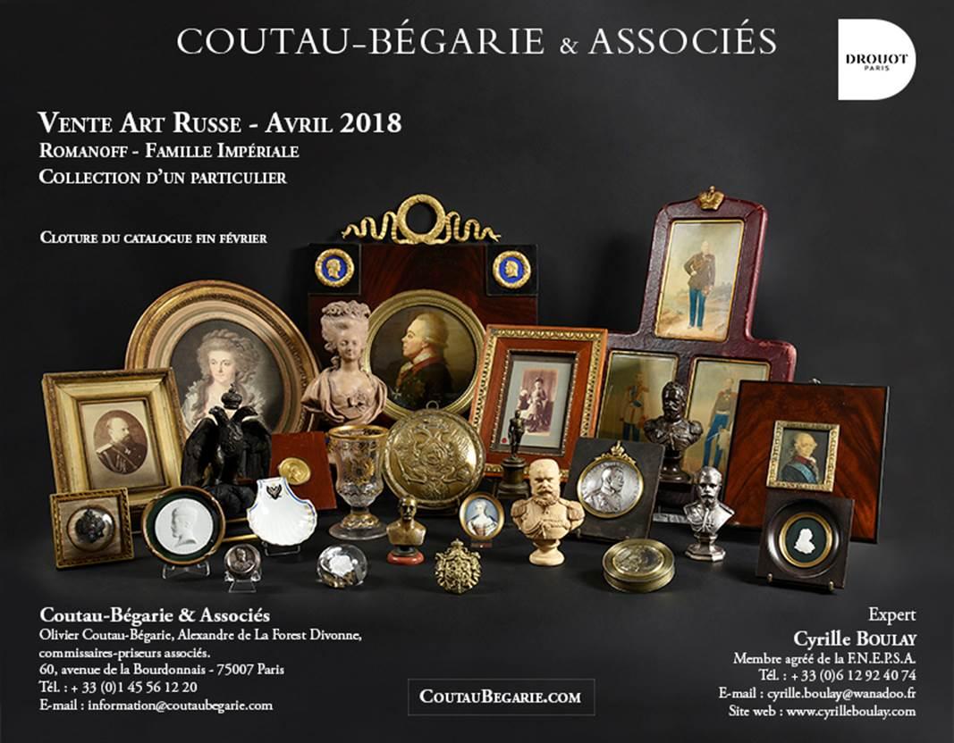 Affiche. Etude Coutau-Bégarie. Vente art russe. 2018-04-01